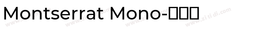 Montserrat Mono字体转换